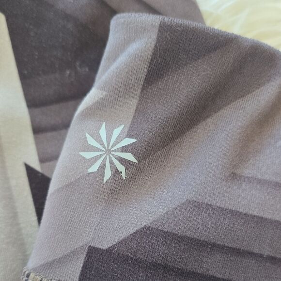 Athleta Geometric Print Leggings - Brown and Cream - Picture 3 of 4